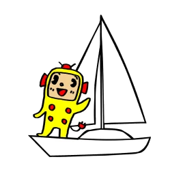 ヨットに乗っているエディー
