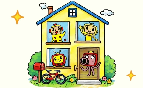 黄色い家のイラスト